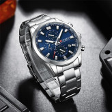 ساعت مردانه کرن مدل 22819509 با موتور کوارتز ژاپنی، کرونوگراف سهموتوره، بند استیل ضدآب و طراحی اسپرت لوکس – انتخابی ایدهآل برای استایل روزمره و هدیه ویژه