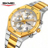 ساعت مردانه لوکس Skmei با حرکت کوارتز دقیق، بند استیل ضد زنگ و مقاومت در برابر آب تا 30 متر مدل 2452
