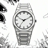 ساعت کوارتز مردانه شیک با طراحی خطی، صفحه گرد آنالوگ، بدنه و بند پلاستیکی سبک، باتری غیرقابل شارژ، مناسب برای استفاده روزمره و مهمانیها