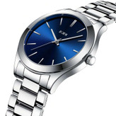 ساعت کوارتز مردانه BIDEN با بند استیل ضد زنگ، طراحی ساده شرکتی، مقاوم در برابر آب—گزینهای ایدهآل برای کاربرد روزمره و هدیه