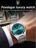 ساعت کوارتز مردانه ضدآب با بند استیل درخشان، نمایش تاریخ و روز هفته، طراحی روزمره