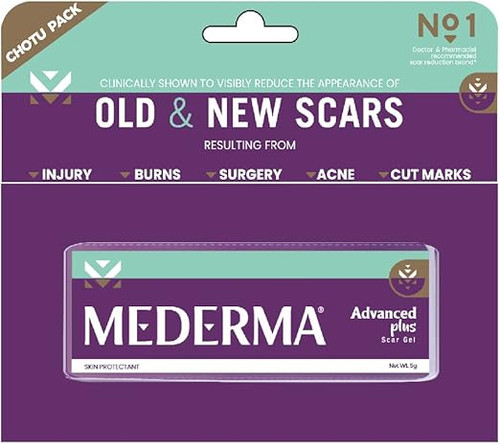 ژل Mederma Advance Plus Scar Gel 10 گرم – فرمول سهگانه حرفهای برای کاهش مشهود جای زخم