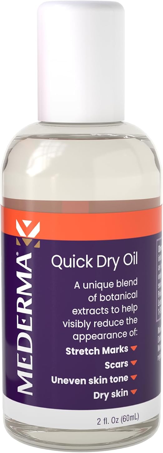وغن سریع‌جذب Mederma Quick Dry Oil – ترکیب گیاهی بی‌چرب برای ترمیم جای زخم و ترک‌های پوستی