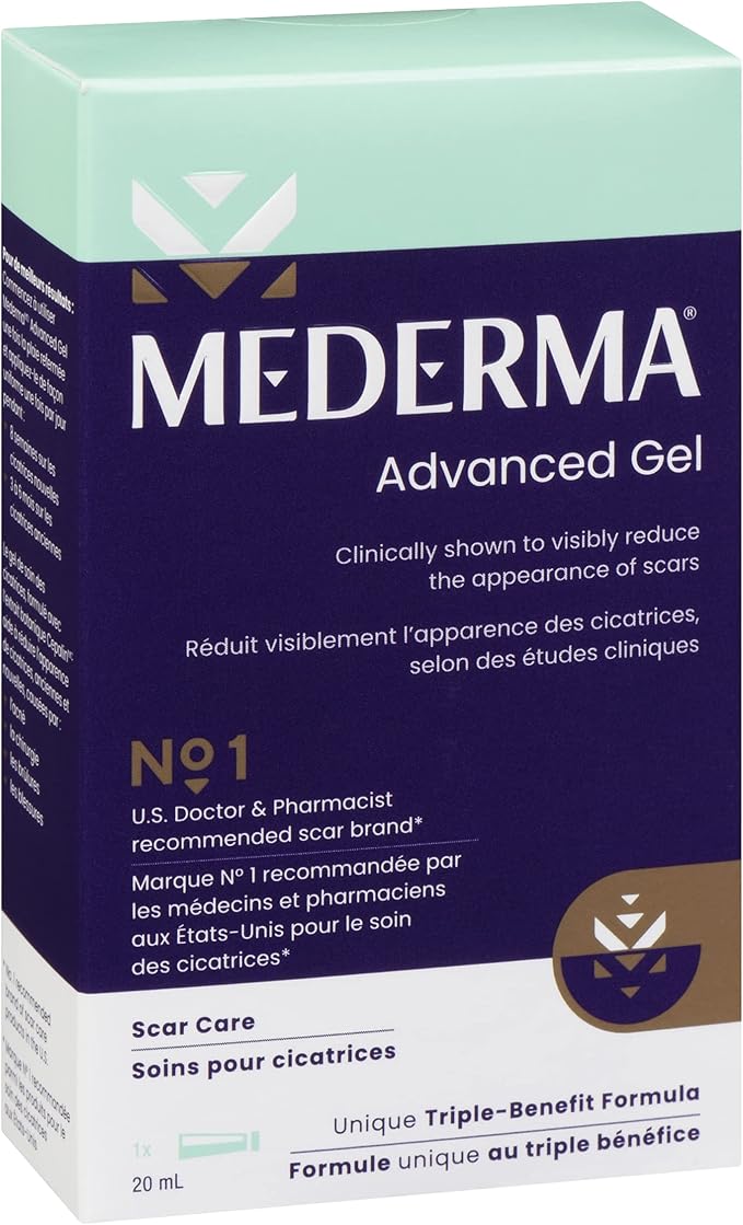 ژل پیشرفته ضد اسکار مدرما (Mederma Advanced Scar Gel) – کاهش‌دهنده قابل توجه جای زخم‌های قدیمی و جدید (جوش، بخیه، سوختگی و ...)، حجم 20 گرم