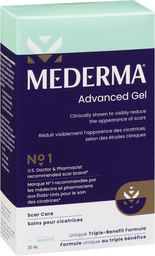 ژل پیشرفته ضد اسکار مدرما (Mederma Advanced Scar Gel) – کاهشدهنده قابل توجه جای زخمهای قدیمی و جدید (جوش، بخیه، سوختگی و ...)، حجم 20 گرم