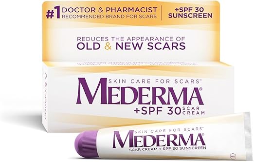 کرم محافظتی مدرما با SPF 30 (Mederma Scar Cream Plus SPF 30) – کاهش‌دهنده ظاهر جای زخم‌های قدیمی و جدید با محافظت کامل در برابر آفتاب، حجم 20 گرم