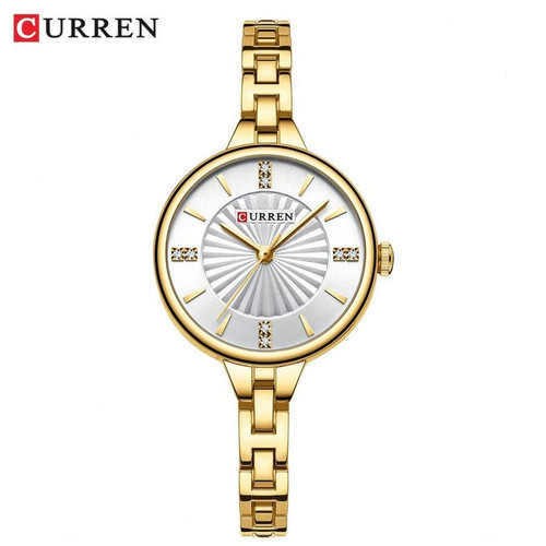 ساعت Curren 9097L زنانه استیل طلایی/نقرهای قطر ۳۰mm