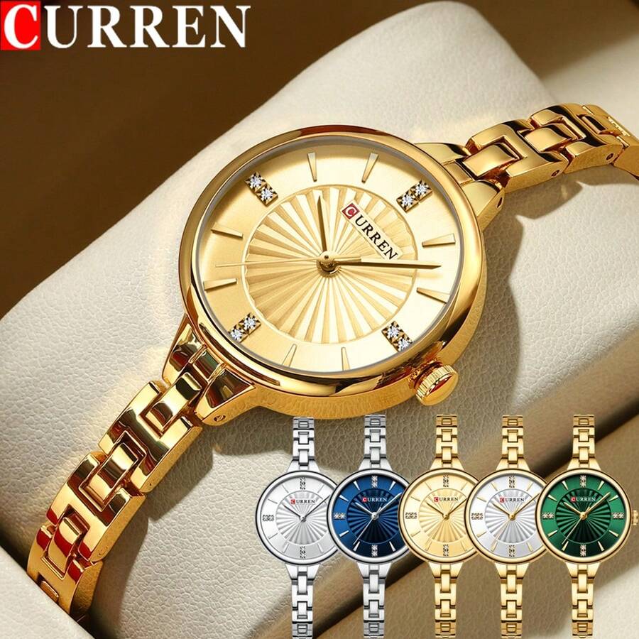 ساعت Curren 9097L زنانه استیل طلایی/نقره‌ای قطر ۳۰mm