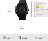 ساعت دیجیتال ورزشی مشکی SKMEI اورجینال مدل 50M با نمایش LED، زنگ هشدار و کرنومتر