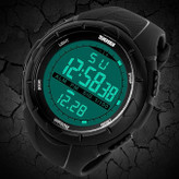 ساعت دیجیتال ورزشی SKMEI مدل ۱۰۲۵ مشکی با مقاومت آب، قاب ABS و بند PU/استیل